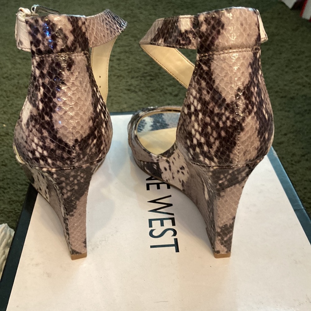 Nine West Miranda Python Wedge Sandals - image 6